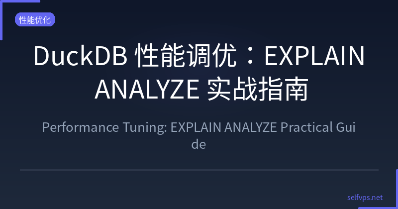 Featured image of post DuckDB 性能调优：EXPLAIN ANALYZE 实战指南