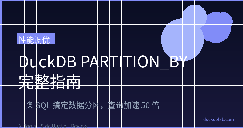 Featured image of post DuckDB PARTITION_BY Complete Guide: One SQL to Partition Data, 50x Query Speedup